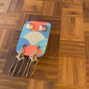 2-Pair Copper Accent Earrings